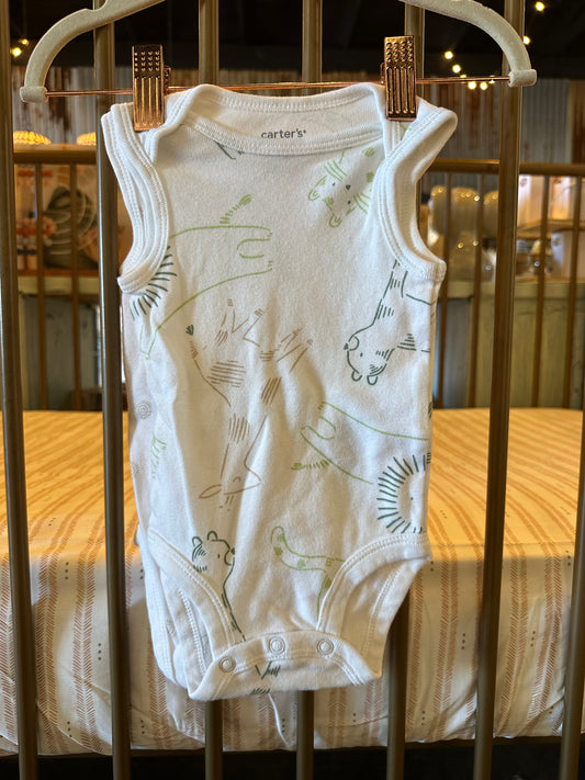 3-piece Sleeveless White Onesies