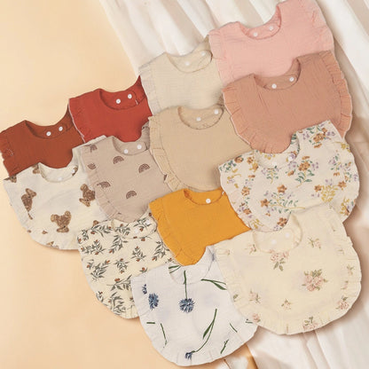 Cotton Ruffle Bibs