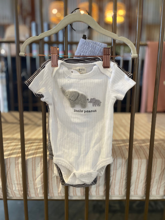 4 Piece "Little Peanut" Onesie And Pant Set
