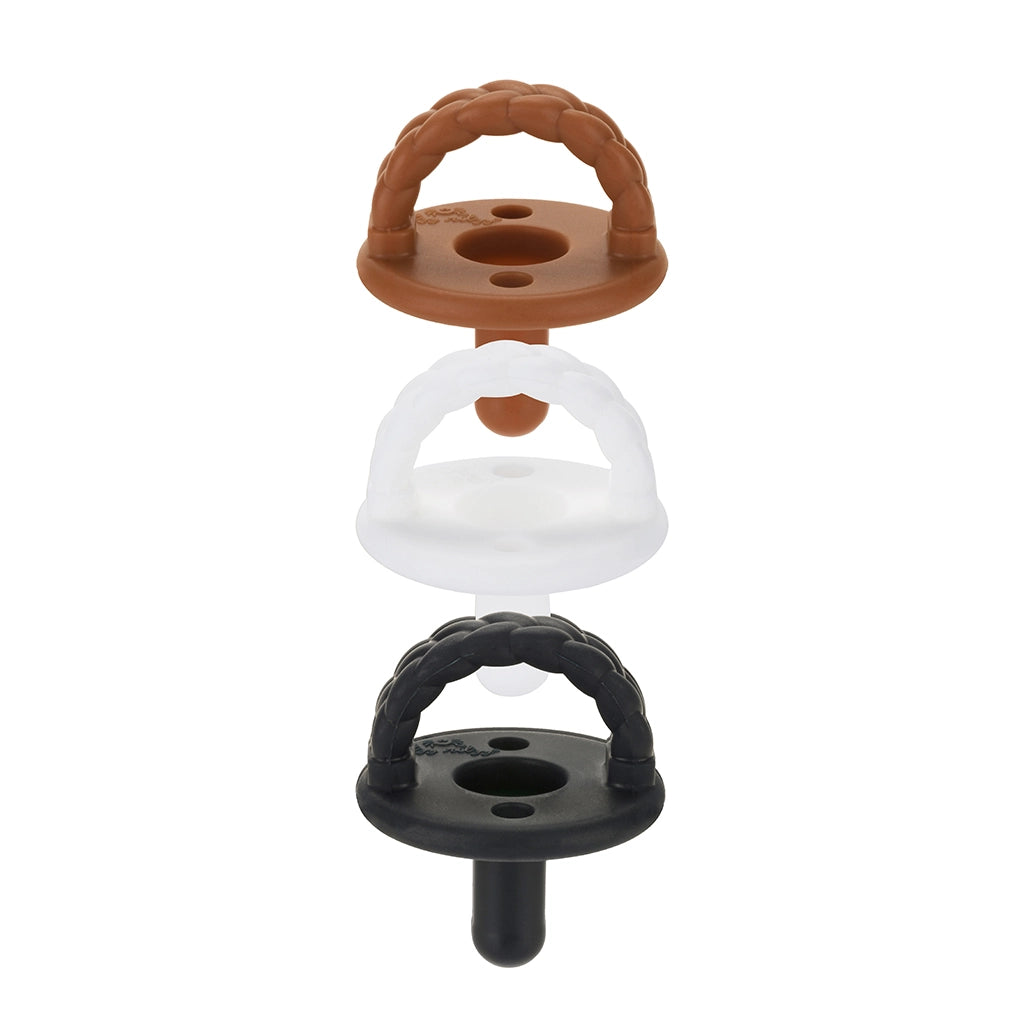 Itzy Ritzy Sweetie Soother™ Silicone Pacifier Set of 3 Coffee & Cream