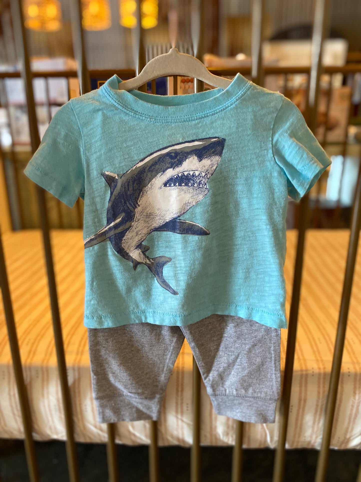 Aqua Blue Shark 2-piece Outfit