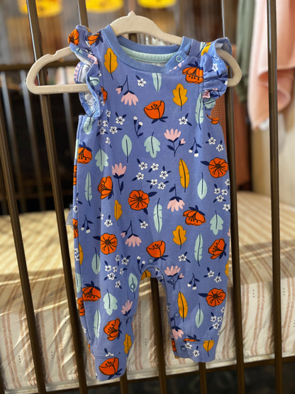 Baby Cat & Jack Blue Floral Jumpsuit