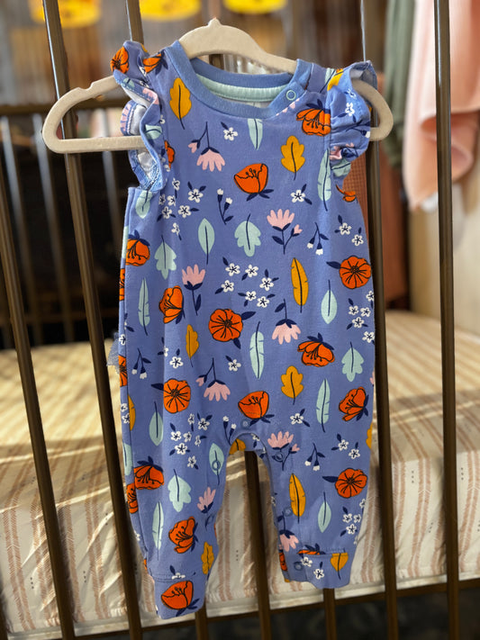 Baby Cat & Jack Blue Floral Jumpsuit