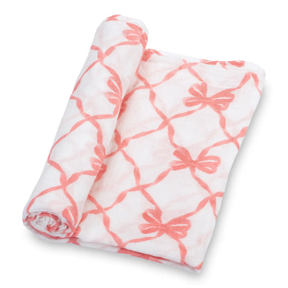 Beautiful Bows Baby Muslin Swaddle