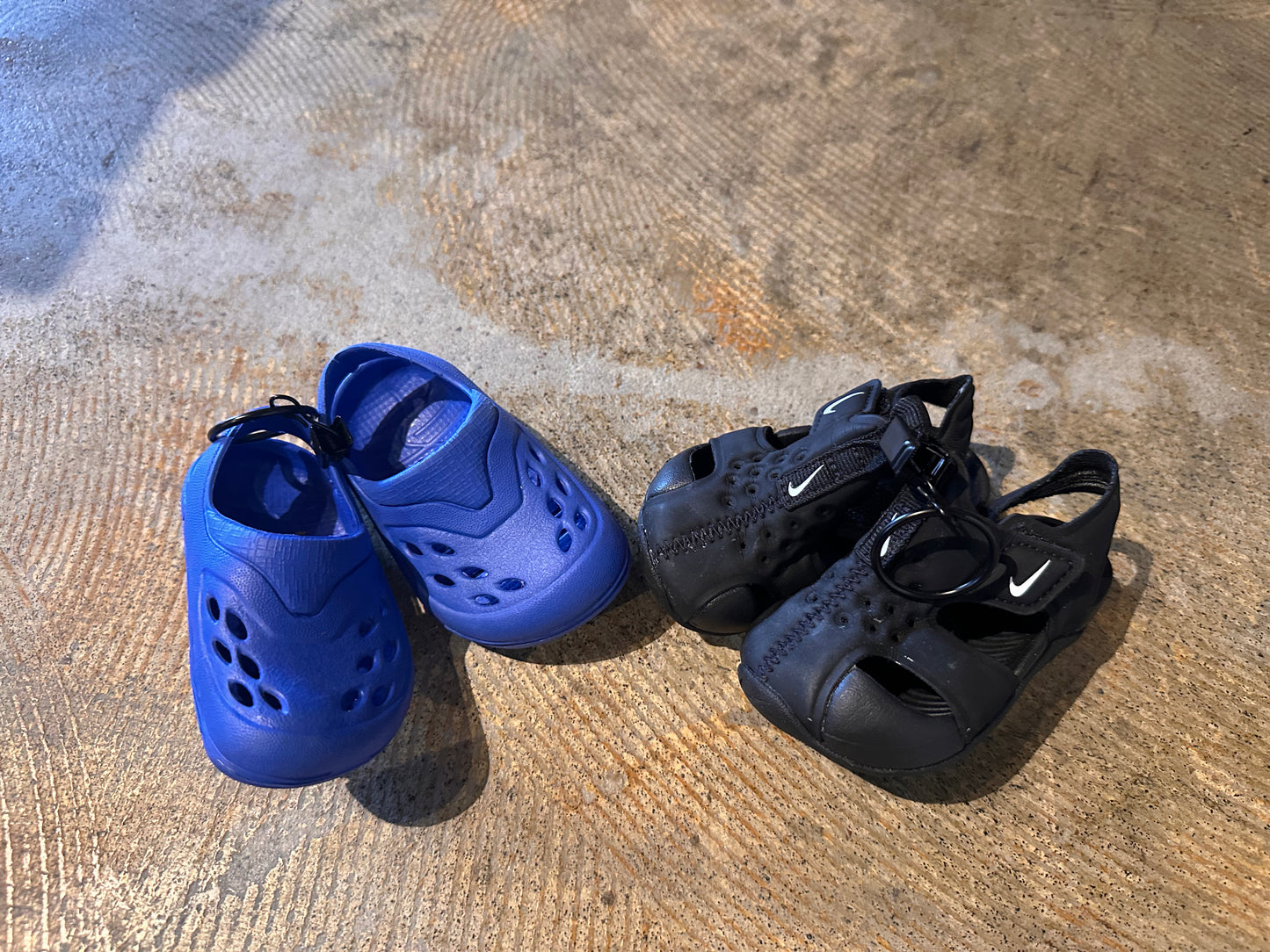 Black Nike & Blue Shoes