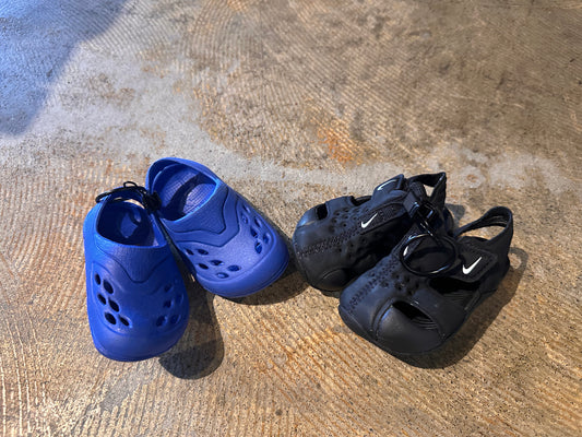 Black Nike & Blue Shoes