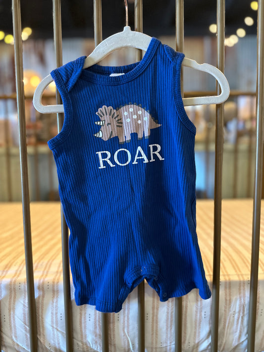 Blue "Roar" Dino Romper