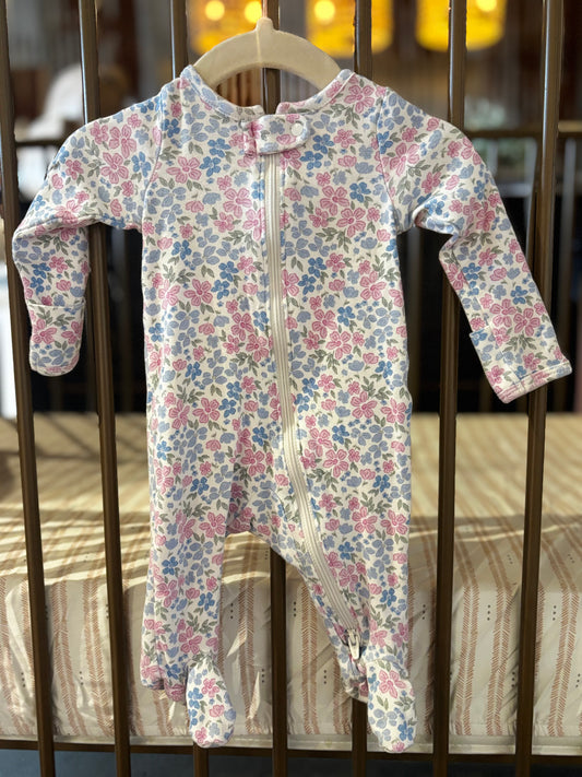 Carter's Blue And Pink Floral Sleeper