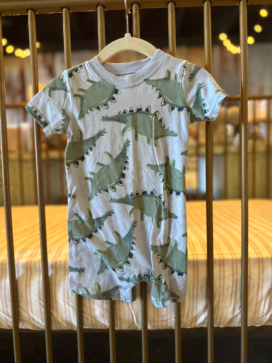 Carter's Blue Romper With Dinos KC