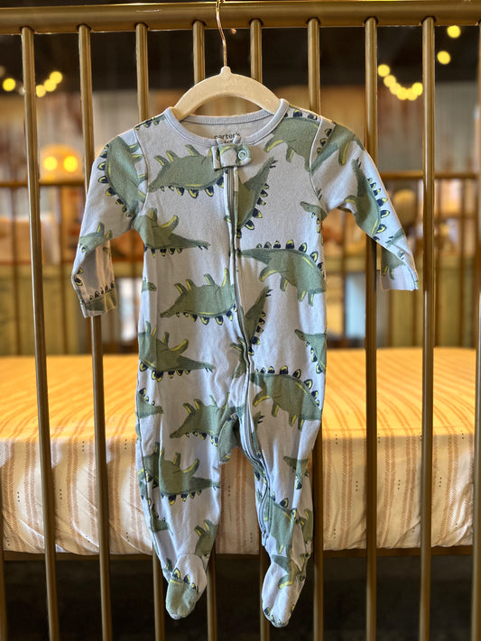 Carter's Blue Sleeper With Dinos KC