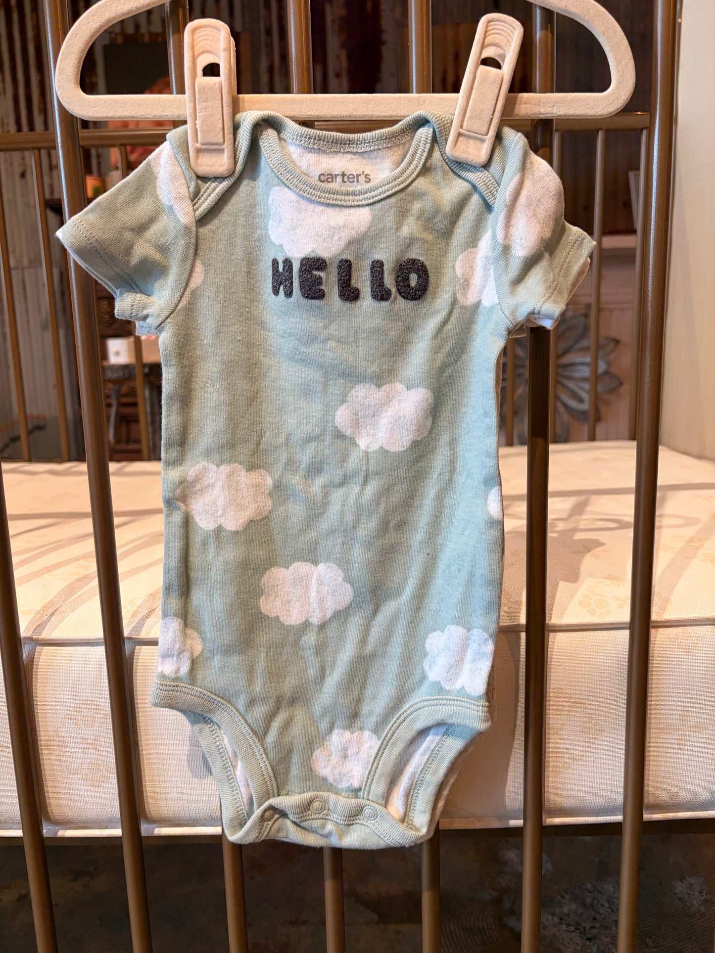 Carter's Clouds & Sun "Hello" 2-piece Onesies