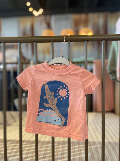 Carter's Coral Pink Alligator 2-piece Outfit