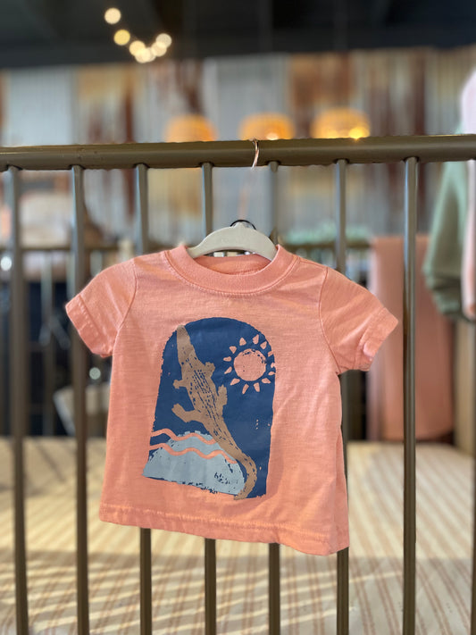 Carter's Coral Pink Alligator 2-piece Outfit
