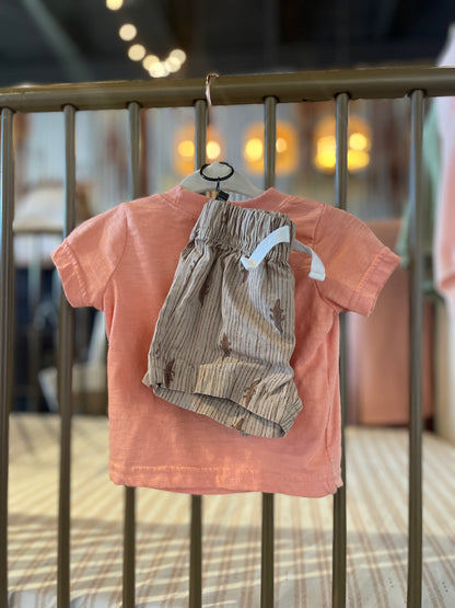 Carter's Coral Pink Alligator 2-piece Outfit