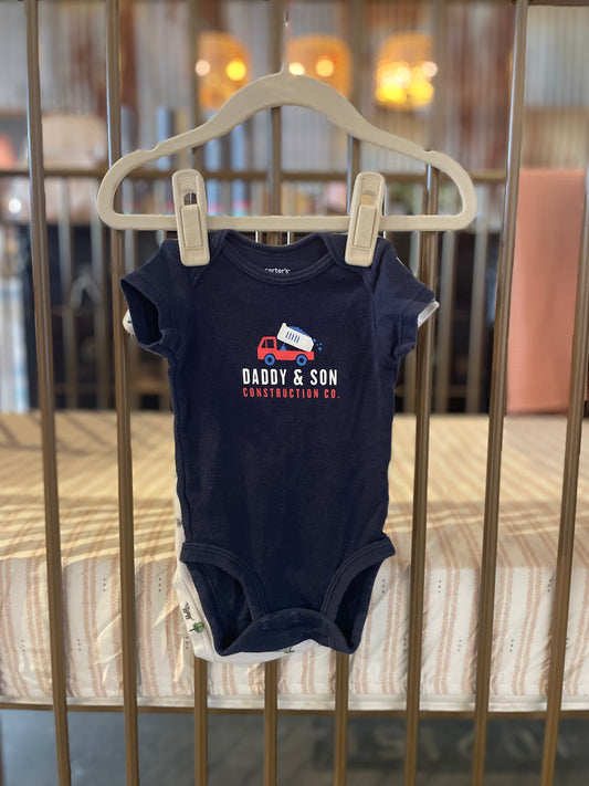 Carter's "Daddy & Son Construction Co."  2-piece Onesies