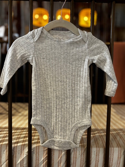 Carter's Dark Pink, Light Pink, & Light Gray Ribbed 3-piece Onesies