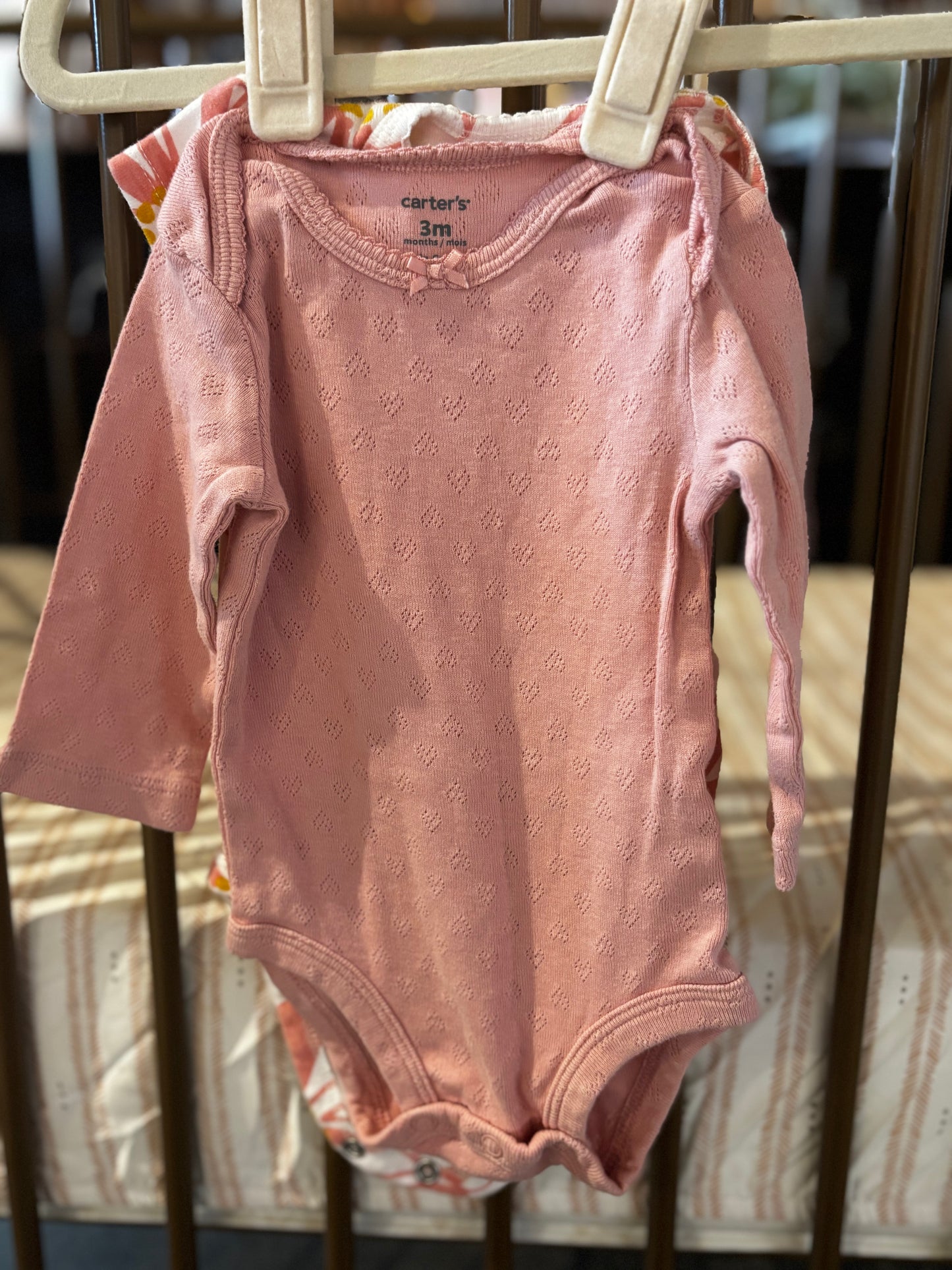 Carter's Girl In Pink Floral 2-piece Onesies