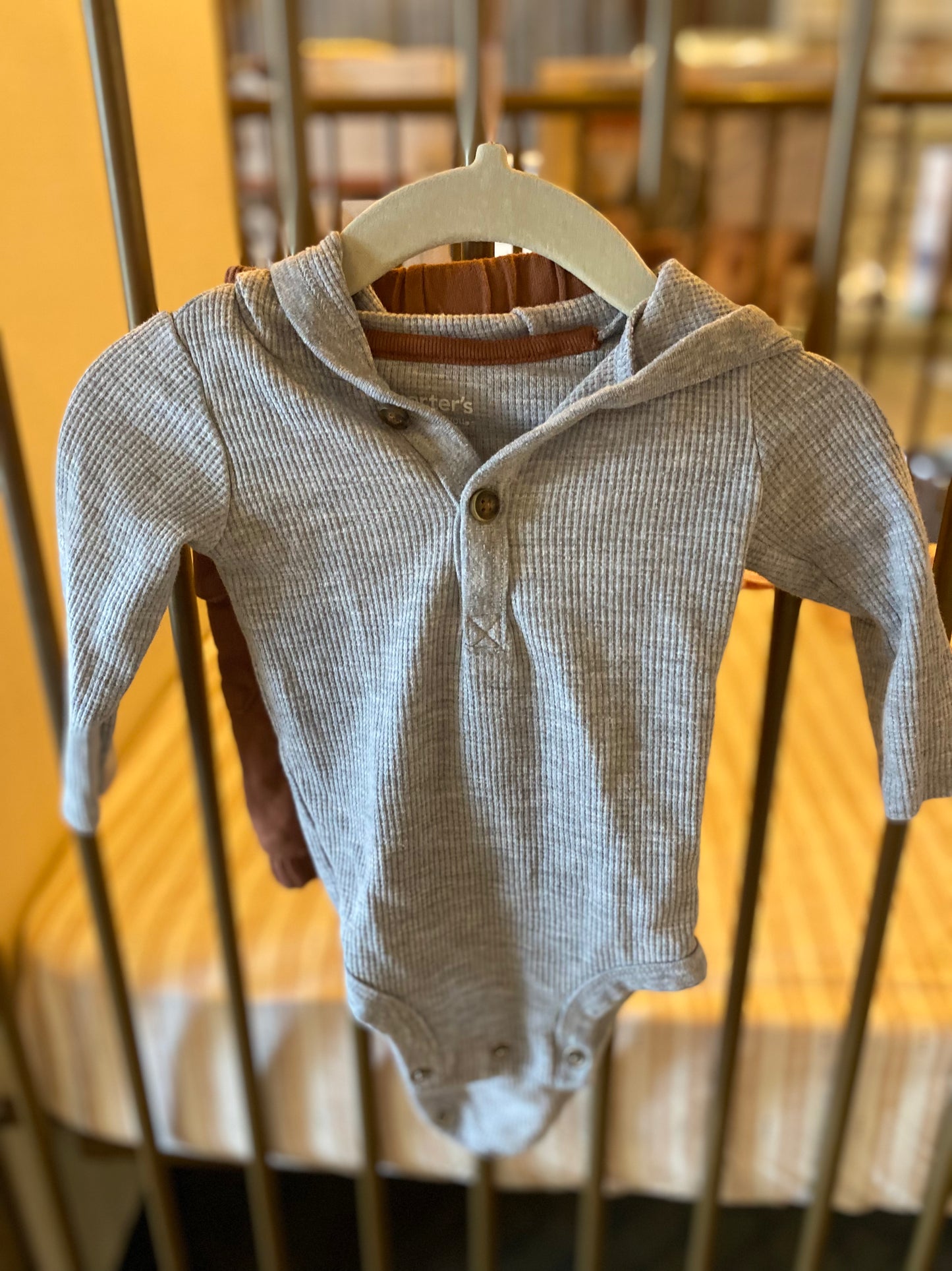 Carter's Gray & Dark Brown  2-piece Outfit