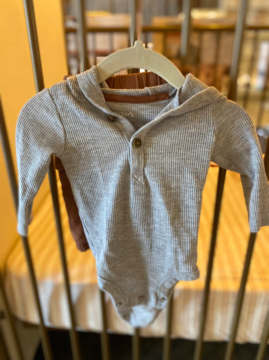 Carter's Gray & Dark Brown  2-piece Outfit