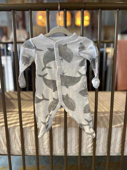 Carter's Gray & Navy Whale Sleeper
