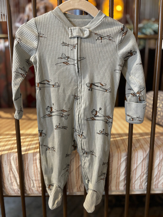 Carter's Green Airplane Sleeper