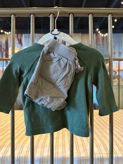 Carter's Green "Kind" 2-piece Outfit