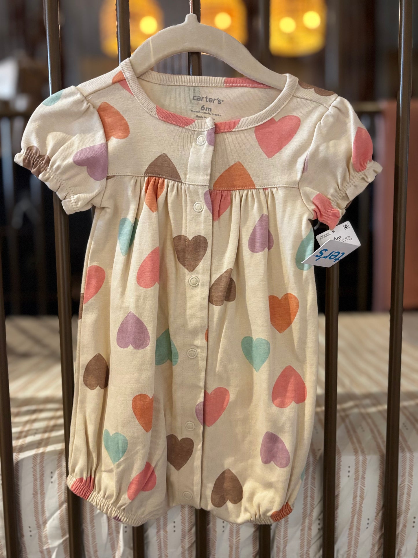 Carter's Heart Patterned Romper