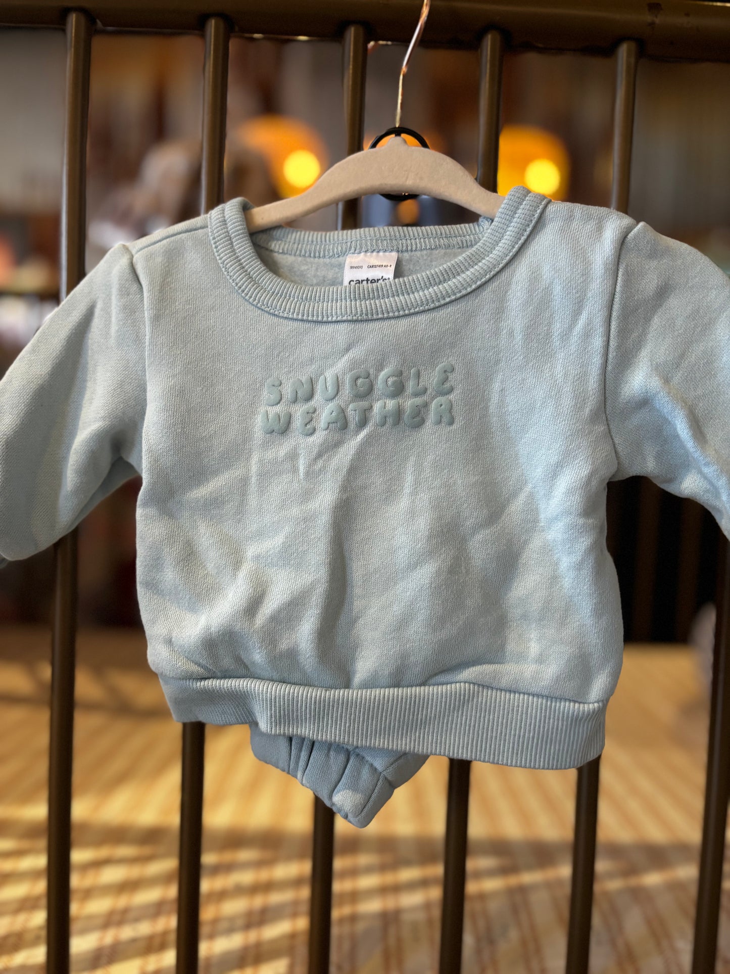 Carter's Light Blue "Snuggle Weather" 2-piece Outfit
