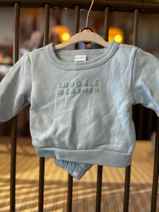 Carter's Light Blue "Snuggle Weather" 2-piece Outfit
