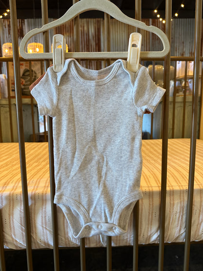 Carter's Light Gray & Orange Onesies