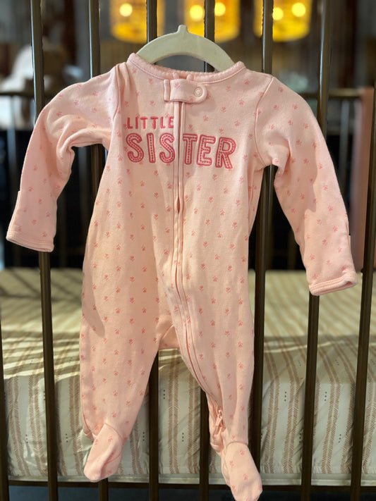 Carter's "Little Sister" Floral Polka Dot Sleeper