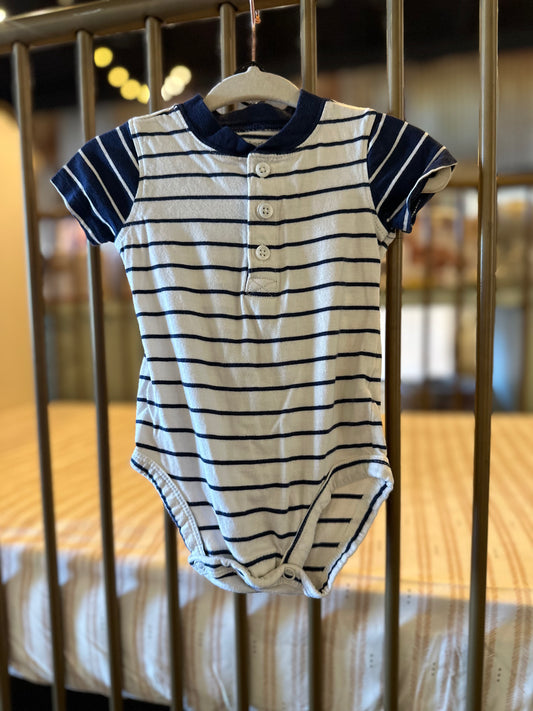 Carter's Navy Blue Striped 2-piece Outfit
