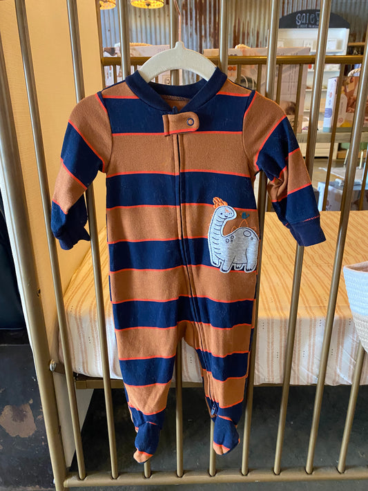 Carter's Navy & Brown Dino Sleeper
