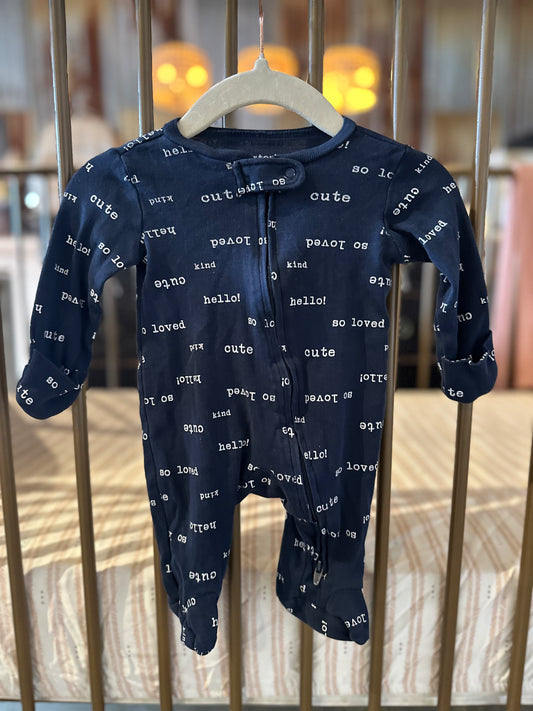 Carter's Navy "Hello, Kind, Cute, So Loved" Sleeper