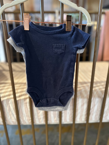 Carter's Navy, Orange, & Gray 3-piece Onesies