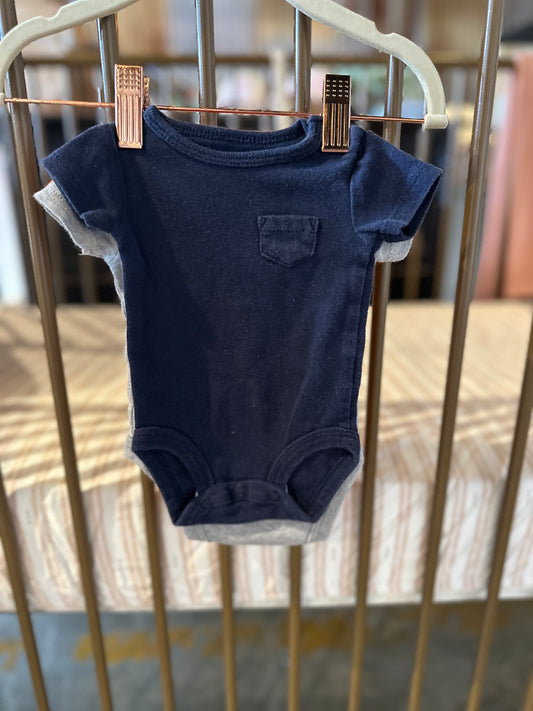 Carter's Navy, Orange, & Gray 3-piece Onesies