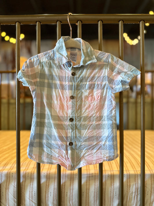 Carter's Pastel Plaid Dress Shirt
