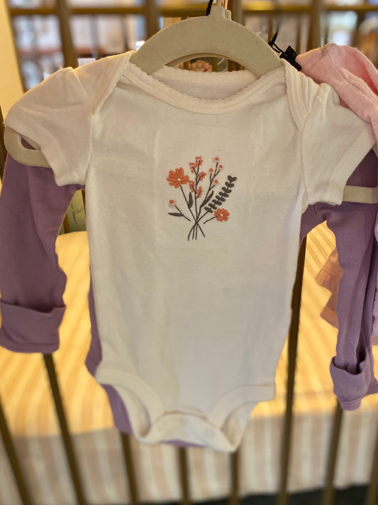 Carter's Pink & Purple Foral 3-piece Set