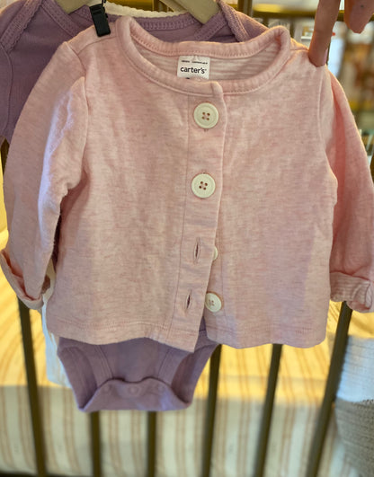 Carter's Pink & Purple Foral 3-piece Set