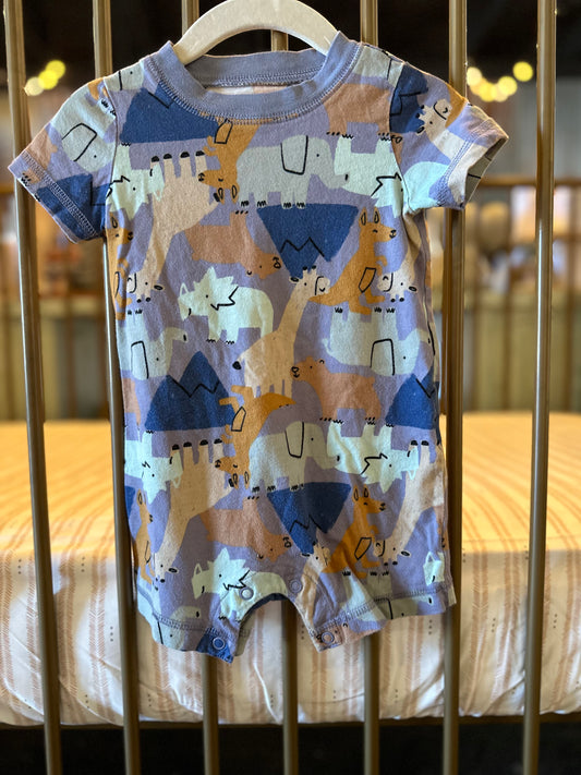 Carter's Purple Animals & Mountains Romper
