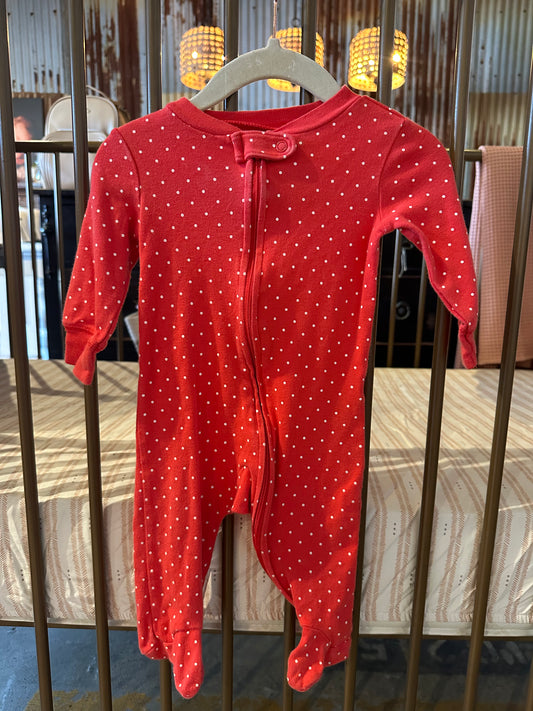 Carter's Red And White Polka Dot Sleeper