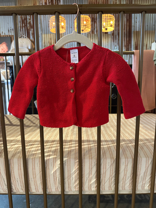 Carter's Red Cardigan