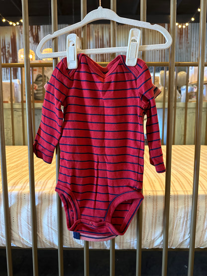 Carter's Red Striped Onesies