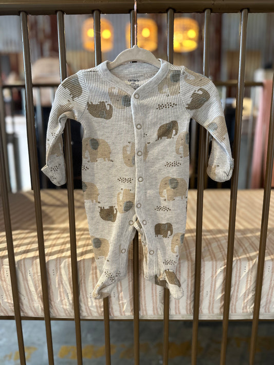 Carter's Ribbed Brown & Blue Elephant Sleeper