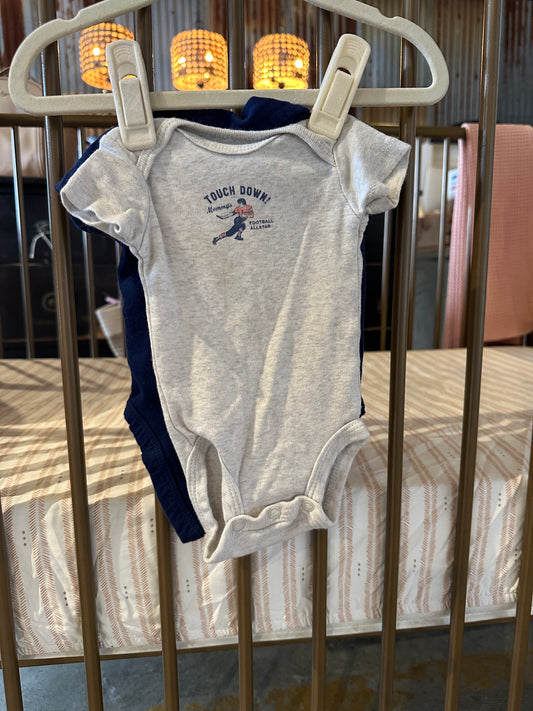 Carter's "Touch Down! Mommy's Football Allstar" 2-piece Onesies