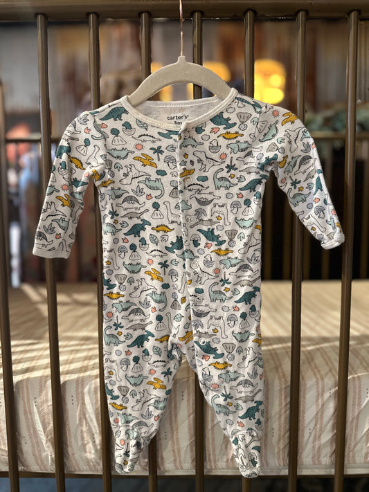Carter's White Dino Sleeper