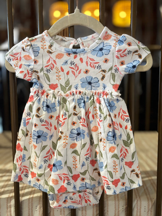 Carter's White Floral Onesie Dress
