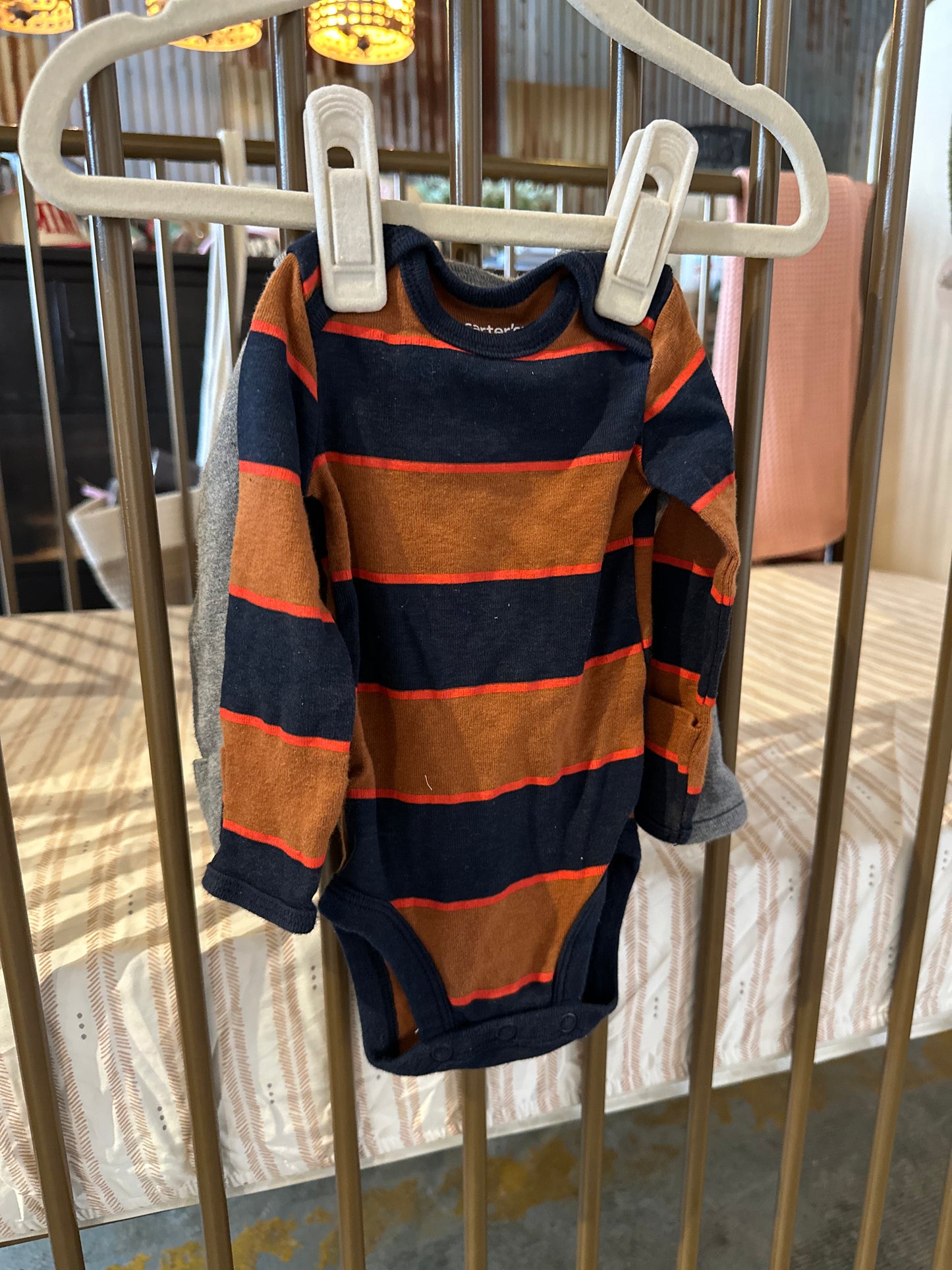 Carter's X Simple Joys Gray & Striped Onesies