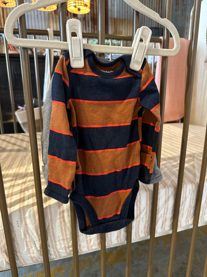 Carter's X Simple Joys Gray & Striped Onesies