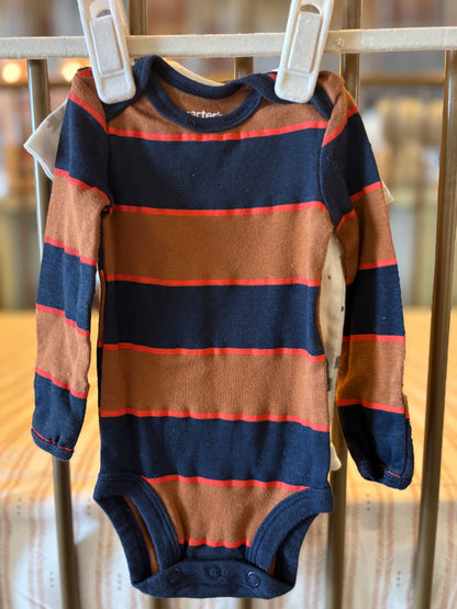 Carter's X Wonder Nation Striped Zoo Onesies